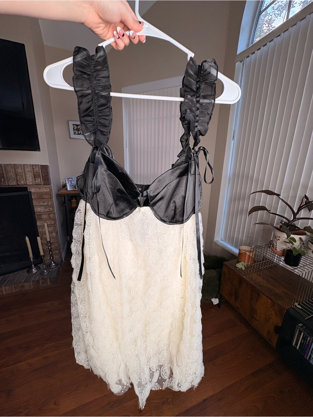Micas Black and White Poppy Mini Dress